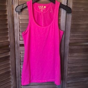 Lole Organic cotton pink tank top
